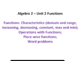 Alg 2 - Unit 2 - Functions (part 2)