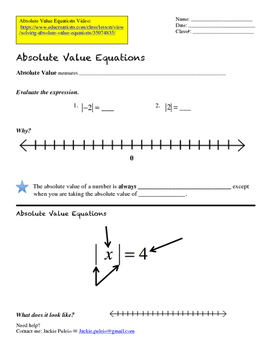 Preview of Alg1 Flipping It: Solving Absolute Value Equations