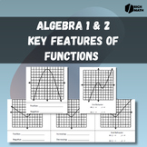 Algebra 1/2 Key Features Practice: Domain, Range, Increase