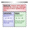 Algebra 1 (3.05) DRAFT: Finding the x- and y-Intercepts an