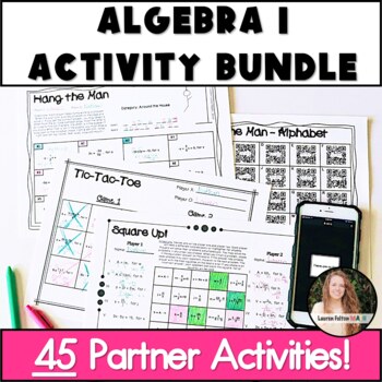 Preview of Algebra 1 Activities Bundle | Algebra Partner Activity