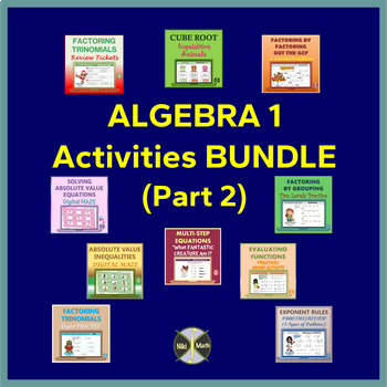 Preview of Algebra 1 Activities Bundle (Part 2)