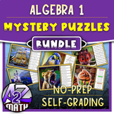 Algebra 1 Activities Digital Pixel Art Mystery Puzzle Bundle