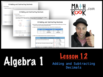 Preview of Algebra 1 - Adding and Subtracting Decimals (12)