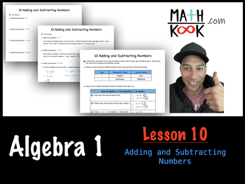 Preview of Algebra 1 - Adding and Subtracting Numbers (10)