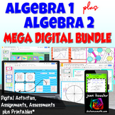 Algebra 1 Algebra 2 Digital Combo Bundle plus Printables