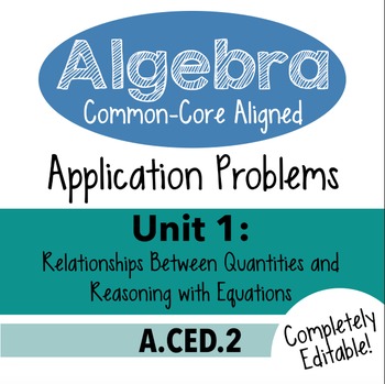 Preview of Algebra 1 Assessment A.CED.2 - Creating Linear & Exp. Equations CCSSM Unit 1