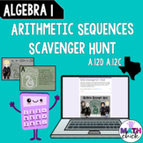 Algebra 1: Arithmetic Sequences Scavenger Hunt A.12D A.12C