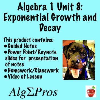 Preview of Algebra 1. Exponential Growth and Decay Functions (video of lesson)