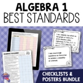 Algebra 1 BEST Standards I Can Posters & Checklists Bundle