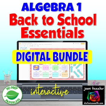 Preview of Algebra 1 Back to School Essentials Digital Bundle plus Printables