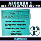 Algebra 1 Beginning of Year Review Flipbook