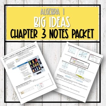 Preview of Algebra 1 Big Ideas - Chapter 3 Notes Packet