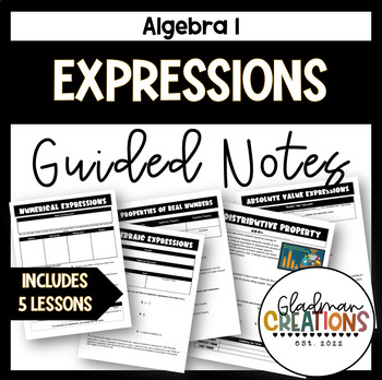 Preview of Algebra 1 Binder Notes (Expressions)