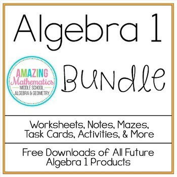 Preview of Algebra 1 Bundle ~ All My Algebra Products for 1 Low Price
