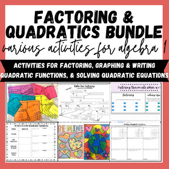 Preview of Algebra 1 Bundle: Factoring, Quadratic Functions, Quadratic Equations