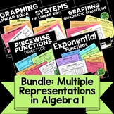 Algebra 1 Bundle of Multiple Representations Graphing Activities