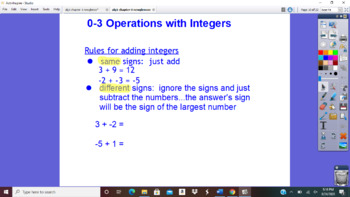Preview of Algebra 1 Ch 0: Review - Activinspire Flipcharts