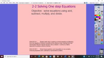 Preview of Algebra 1 Ch 2: Linear Equations - Activinspire Flipcharts