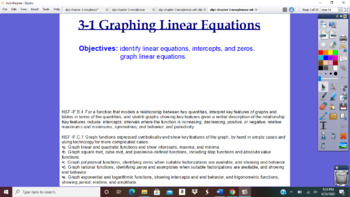 Preview of Algebra 1 Ch 3: Linear Functions - Activinspire Flipcharts