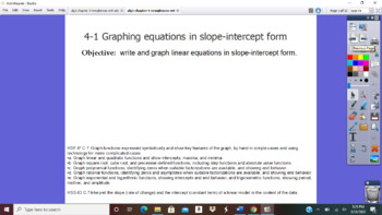 Preview of Algebra 1 Ch 4: Linear Functions & Relations - Activinspire Flipcharts
