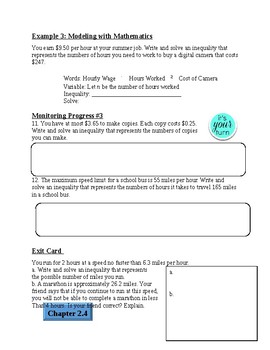 Preview of Algebra 1 Chapters 1-3 Student Notes Bundle. Big Ideas Textbook Aligned