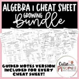 Algebra 1 Cheat Sheet Bundle