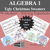 Algebra 1 - Christmas Worksheet - Solving Equations