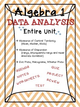 Preview of Algebra 1 Common Core Data Analysis ENTIRE UNIT BUNDLE