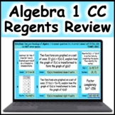 Algebra 1 Common Core Last Minute Regents Review Google Sheets