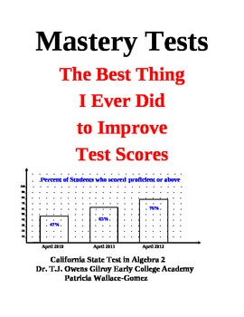 Preview of Algebra 1 Common Core Mastery Tests -- all 13 topics