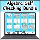 Algebra 1 Common Core Self Checking Bundle