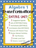 Algebra 1 Common Core Transformations ENTIRE UNIT BUNDLE