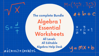 Preview of Algebra 1 | Complete Bundle  | Easy to Edit | Google Classroom Ready