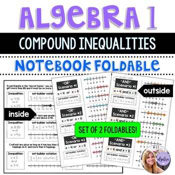 Preview of Algebra 1 - Compound Inequalities Foldables for AND and OR - 2 foldables!