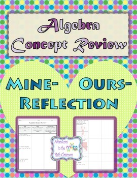 Preview of Algebra 1 Concept Review (Mine-Ours-Reflection)