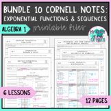 Algebra 1 Cornell Notes - Bundle 10 - Exponential and Sequ
