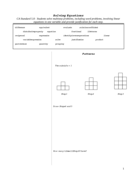 Preview of Algebra 1: Cornell Notes on Solving Equations