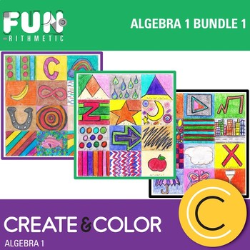 Preview of Algebra 1 Create and Color Bundle 1