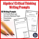 Algebra 1 Writing in Math Prompts