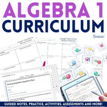 Preview of Algebra 1 Curriculum: Comprehensive, Engaging & Standards-Aligned