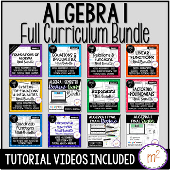 Preview of Algebra 1 Curriculum