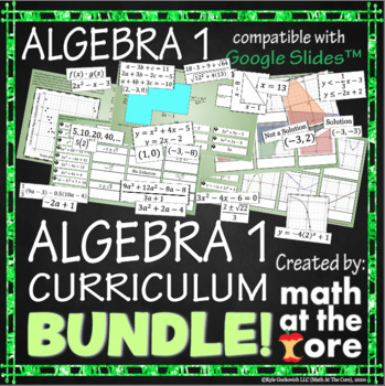 Preview of Algebra 1 - Curriculum - BUNDLE for Google Slides™