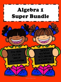 Preview of Algebra 1 Curriculum:Super Bundle No Prep Lessons (600+ Pages)