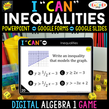 Preview of Algebra 1 DIGITAL Game | Linear Inequalities & Systems of Inequalities