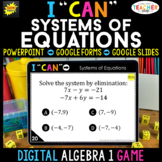 Algebra 1 DIGITAL Game | Solving Systems of Equations | Di