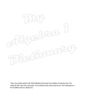 Algebra 1 Dictionary - skeleton