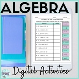 Algebra 1 Digital Activities Bundle