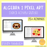Algebra 1 Year Long Pixel Art Digital Activities Bundle