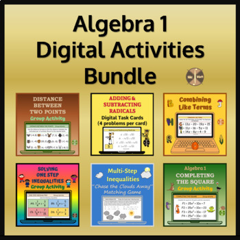 Preview of Algebra 1 DIGITAL Resources BUNDLE PART 1 - 25% Savings